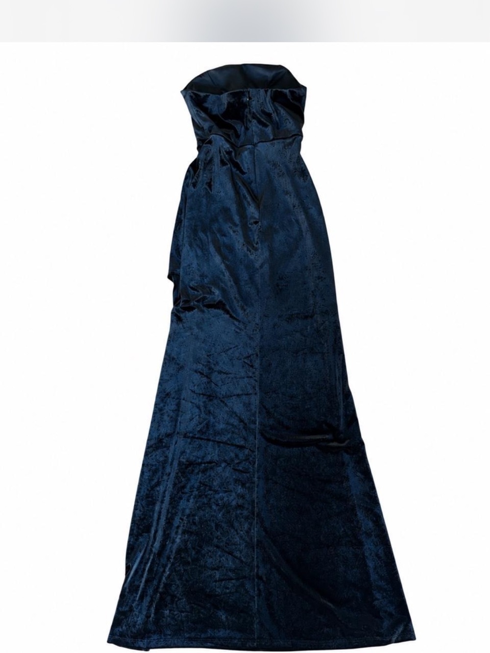 Source Unknown Strapless Velvet Gown - Deep Blue